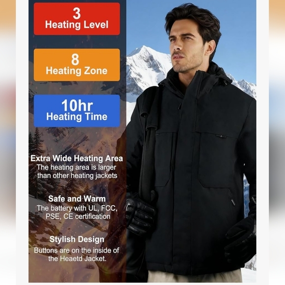 Heat Jacket For Men - Picture 2 of 6